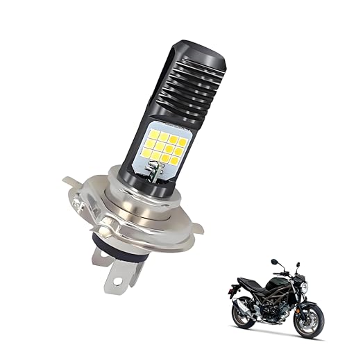 H4/HS1 �o�C�N�p LED�w�b�h���C�g Hi/Lo�ؑ� 1800lm 6500K �z���C�g/�C�G���[ ���P�x GSX250R RF400R/RV SV650 V-Strom250/650 GSR250/400/750 GSX-S750/1000 GSX