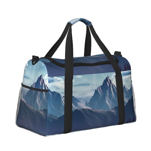 Mountain printed Hand Travel Bag Casual luggage bag3