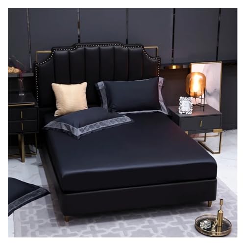 Ropa de cama de algodón egipcio King de 4 piezas con sábana plana 3