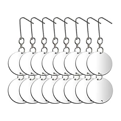 Weiye Upgrade Reflective Bird Scare Disks - Pigeons Bird Control Reflective Discs Make Attractive Hanging Reflectors For Windows & Trees - 8/12 Pack Set Cover