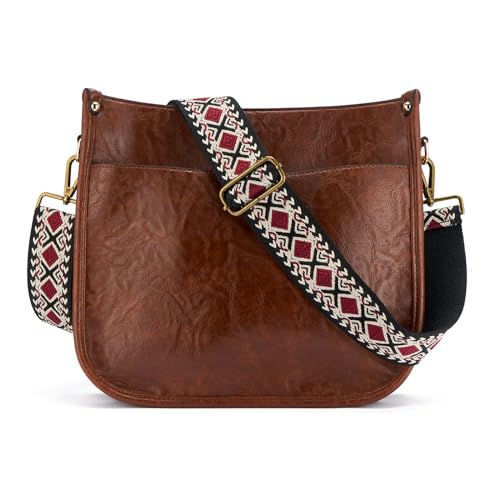 Image of ZOOEASS Bronze Buckles Purse Strap, 2 inch Wide Crossbody Handbag Strap Adjustable Replacement Shoulder Strap Vintage Embroidery