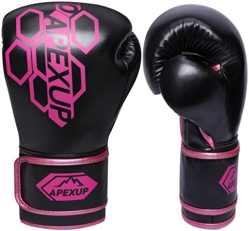 APEXUP Boxing Gloves Men Women, Pro Training Sparring, Heavy Bag Gloves for MMA Kickboxing Muay Thai
