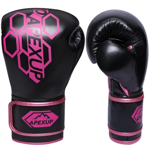 APEXUP Boxing Gloves Men Women, Pro Training Sparring, Heavy Bag Gloves for MMA Kickboxing Muay Thai