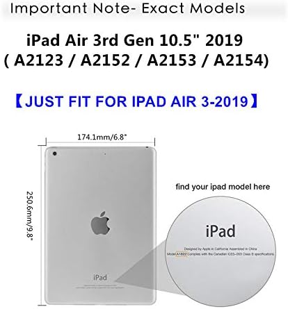 Hi Space iPad Air 3 10.5 Case 2019 Cute iPad Case Pink Unicorn, Doughnut Slim Protective Soft Silicone Rubber iPad 10.5 Cases with Auto Sleep Wake Multi-Angles Stand