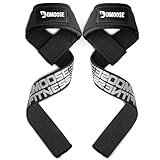 DMoose Fitness Lifting Straps for Weightlifting, Crossfit, or Powerlifting with Soft Neoprene Padded Wrist Support for Max Grip Strength, Deadlifts and Barbell Stability