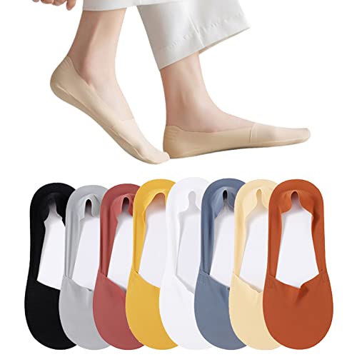 Thin No Show Socks Womens & Men, Invisible Ice Silk Socks, Low Cut Liner Non Slip Socks, loafers Socks