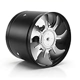 Fuerdich Rohrventilator 100mm, 25dB 140m³/h RohrlüFter Fernbedienung mit Eu-Stecker Leiser ÜBerhitzungsschutz Abluftventilator füR Wintergarten Growzelte Keller Garage KüChe