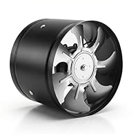 Fuerdich Rohrventilator 150mm, Inline-Rohrventilator, 600m³/h Rohrlüfter, 45dB Abluft für Bad Küche Gewächshaus Zelt Garage