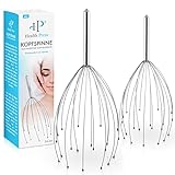 Kopfmassage Spinne 2er Set - Kopfmassagegerät Original Health Press Kopf Massagespinne perfekt als Entspannung Geschenk - angenehme Fühler zur Kopf Massage
