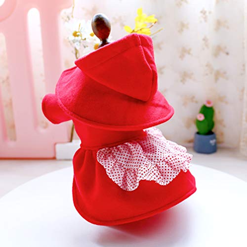 UKCOCO CÃ£o Natal Vestido Quente Inverno Ponto Cachorrinho Vestido Roupas Trajes de Uma PeÃ§a Roupa