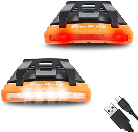 EverBrite Hat Light Rechargeable, 2-Pack Clip-On Cap Light