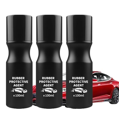 Car Rubber Seal Protectant - Gummi Pflege, Car Door Rubber Seal Protectant Strip Lubrication, Black Plastic Car Trim Restorer, Window Track Lubricant, Use on Car Door, Window, Trunk Seals (3)
