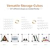 AWTATOS Cube Storage Organizer, 16 Cube Closet Organizer, Stackable Storage Cube Shelves, DIY Portable Closet Clothes Organizer Shelving for Bedroom, Closet, Wardrobe, Bathroom, Translucent