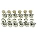 KAISH 6 Inline Guitar Vintage Style Locking Tuners Guitar Tuning Keys Guitar Lock Machine Heads for Strat Tele Nickel