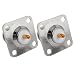 2pcs N Female Jack Panel Mount Chassis PCB Connector Adapter