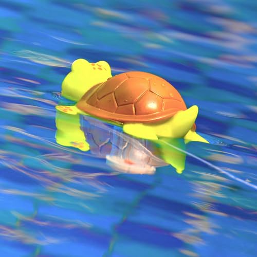 XY-WQ Floating Pool Thermometer, Large Size Easy Read for Water Temperature with String - Swimming Pools, Spas, Hot Tubs, Ponds (Turtle)
