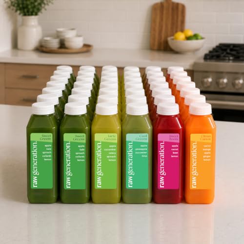 Raw Generation Skinny Juice Cleanse, 7-Day, 42 Cold-Pressed Juice Bottles