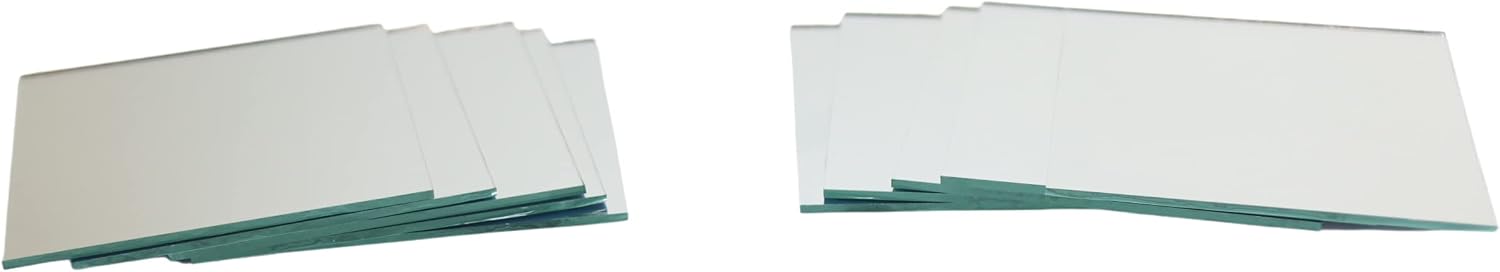 Art Cove 3 x 3 inch Glass Craft Small Square Mirrors 10 Pieces Mosaic Mirror Tiles