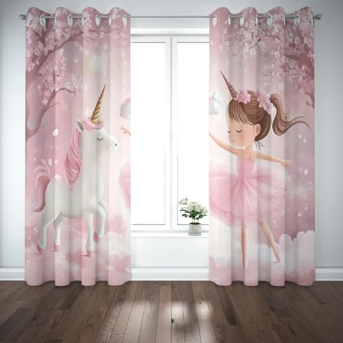 Rideau occultant lavable rose à oeillets isolant thermique 140 x 245 cm