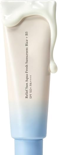 Korean Sunscreen Cream,Relief Sun Sunscreen SPF50+,PA++++Korean Cream Rice and Probiotics | Korean Skin for All Skin Types...