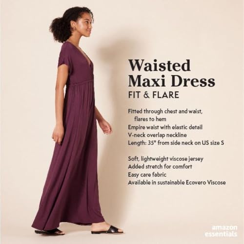 Amazon Essentials Women's Waisted Maxi Dress (Available in Plus Size)2