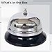 YHOMU 4 Pcs Service Bell for Desk, 3.3 X 2.2 in Stainless Steel Call Bell, Silver Metal Restaurant Hotel Counter Desk Bells