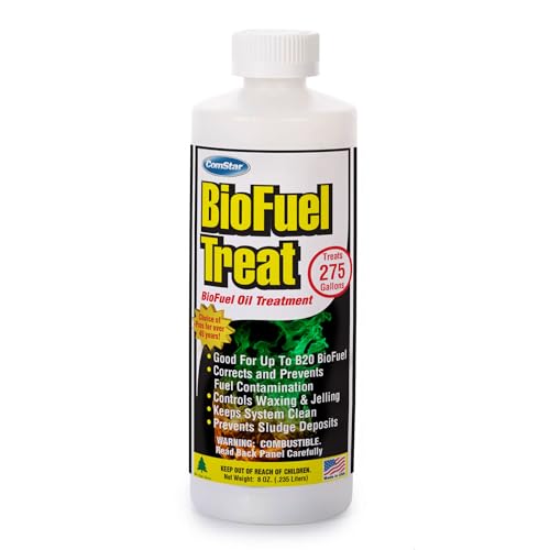 ComStar BioFuel Treat, 7-in-1 BioFuel Oil Treatment, Prevents Sludge & Clogging, Eliminates Contamination & Odors, Controls Waxing & Jelling, Lowers Pour Point, Keeps System Clean, 8 Ounces (60-120)