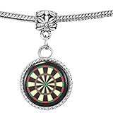 Arthwick Store Darts Target Practice Board Illustration Charm Pendant Bracelet