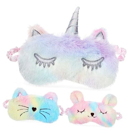 FOYTOKI 3個 目隠し eye mask eye patch sleeping mask ぬいぐるみアイ 毎日使うアイパッチ 導かれた スリープ 多機能睡眠 ポリエステル