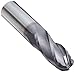 Sandvik Coromant R216.62 Carbide Ball Nose End Mill, Metric, TiAlN Monolayer Finish, 30 Deg Helix, 2 Flutes, 80mm Overall Length, 4mm Cutting Diameter, 6mm Shank Diameter