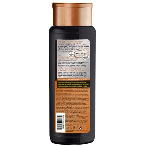 NaturVital - Champú Organic Salon, Sin Sulfatos, Parabenos ni Siliconas, Champú Natural con Keratina Vegetal y Extractos Biológicos, para Cabellos Dañados, Rizados o Alisados, 300 ml - imagen 2