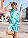 Voxikodex 7 8 Years Boy's 2 Piece Outfits Hawaiian Vacation Beach Sleeveless Tie-Dye Hoodie Tee Shirt and Shorts Sets Fashion Clothing (Sky Blue,7-8Y)