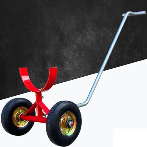 Nueva Plataforma Rodante Para Tuberías: Carretilla Portátil Para Tirar De Tubos, Carretilla Redonda Para Manejo De Tuberías Contra Incendios De 1000 Kg (2 Unidades),DN300（33cm/13'）