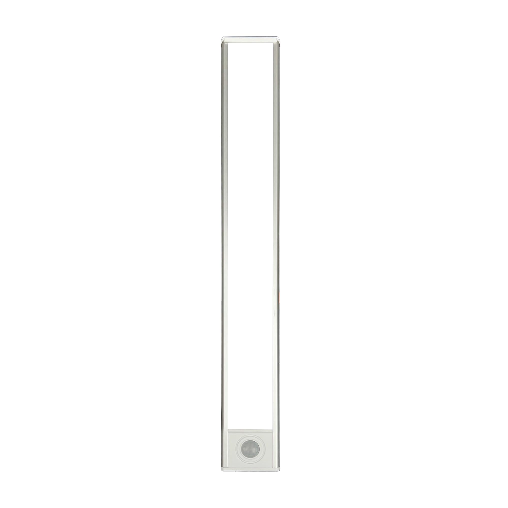 highdecora Smart Motion Sensor LED Lights Indoor USB Rechargeable Automatic LED Sensor Light, Stick-On, Magnetic Strip for Wardrobe, Cabinet, Bedroom, Stair, Kitchen, Hallway (Silver, 300MM(30CM))