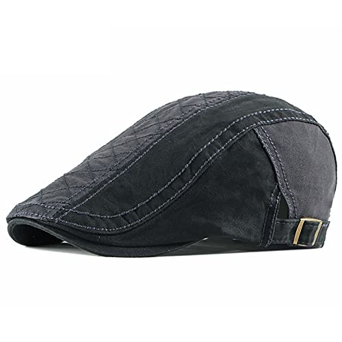 Design Life Bar Fashion Camo Cotton Flat Ivy Golf Newsboy Caps Winter Adjustable Military Berets Hat for Mens Grey