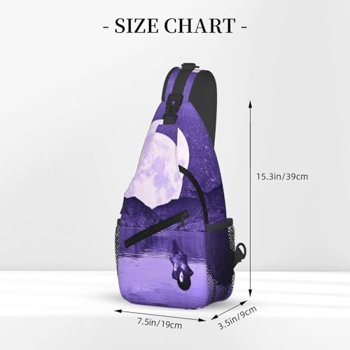 Bolso Pecho Morado Supermoon Crossbody para Senderismo miniatura 3