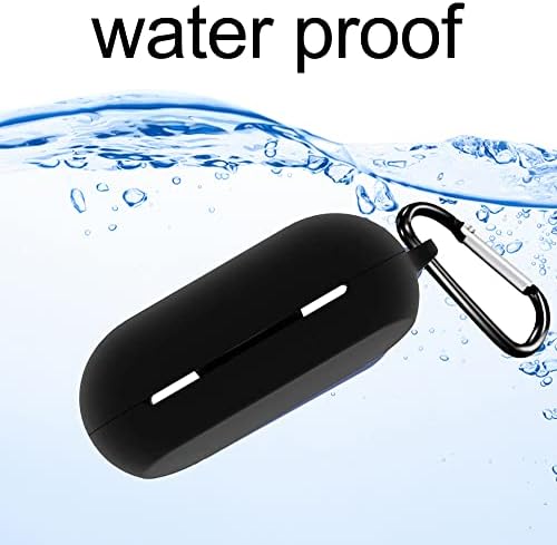 Compatible for Sony WF-C500 Headphone Case, [Supports Wireless Charging] [Shockproof Protective Case] Silicone Headphone Case (Black-White)