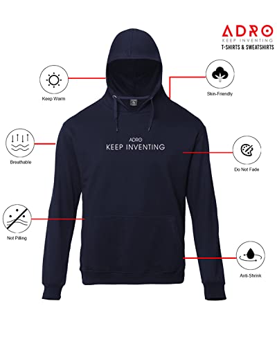 Image of ADRO Men Cotton Hooded Sweatshirt