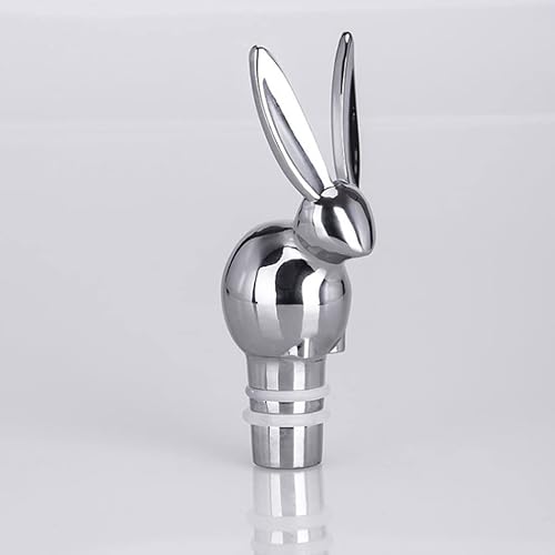 Miniatura 7 de Cabilock Tapón de botella de cabeza de conejo, tapón de bebidas de conejo, tapón de almacenamiento de vino, sellador al vacío de vino, decoración de