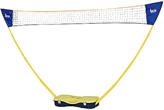 HOMCOM Portable Folding Badminton Net Set Adults Kids Indoor Outdoor Exercise Training w/ 2 Pairs Of Badminton Rackets 2 Nylon Shuttlecocks