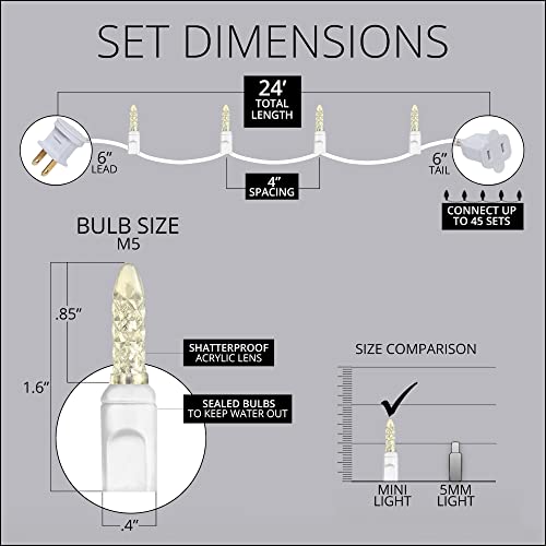 Luces LED Blanco Cálido 70 M5 Cadena para Navidad miniatura 4