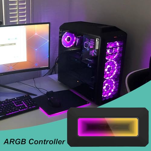 ARGB concentrador de iluminacion con matriz brillante y panel de control PWM para torre PC 3