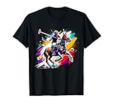 Colorful Polo Player on Horse Equestrian T-Shirt
