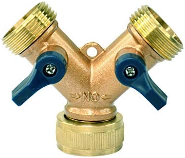 Tap Y Splitter Brass Manifold Two Way Washing Machine Hose Connector 3/4"