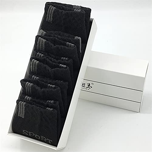 10 pièces = 5 paires de chaussettes pour homme en coton respirant absorbant la transpiration printemps automne chaussettes noires chaussettes d'affaires pack grande taille EU 44 47 48 908 (couleur : 12, taille : taille unique (EU 38 46))