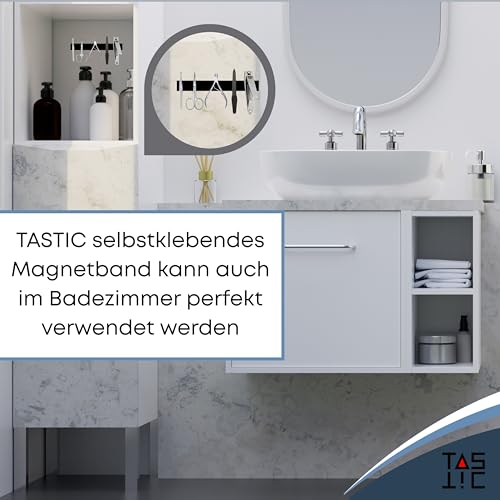 TASTIC - Selbstklebendes Magnetband 3mm x 35mm x 6m. Magnetklebeband selbstklebend extra dick und extra breit. Das Klebeband ist magnetisch, stark klebend und zuschneidbar