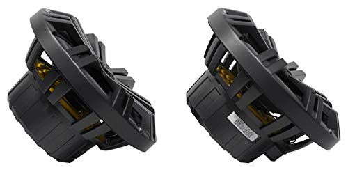 Pair Kicker 45Km84L 8" 600 Watt Marine Boat Waterproof Speakers W/Led's Km8 Bundle With Rockville Dmac80B Dual 7.7" Black Aluminum Wakeboard Tower Speaker Enclosure #TOP6