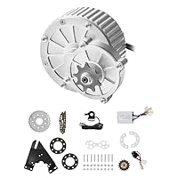 VEVOR 450 W Elektrischer Gleichstrommotor mit Bürsten – 36 V, 3000 U/min Motor mit verbessertem Drehzahlregler und Daumengashebel-Kit, Elektromotor für Go Karts, E-Bikes, Motorräder, Roller