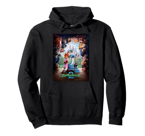 Image of Disney Zootropolis 2 Nick Judy & Gary Surrounded Poster Art Pullover Hoodie