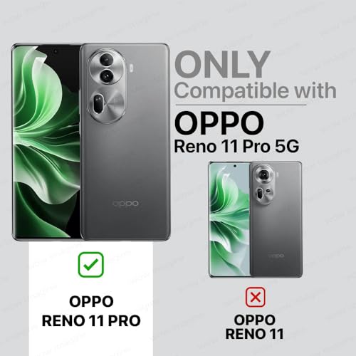 Image of WOW IMAGINE Shock Proof Flip Cover Back Case Cover for Oppo Reno 11 Pro 5G (Flexible | Leather Finish | Card Pockets Wallet & Stand | Black)